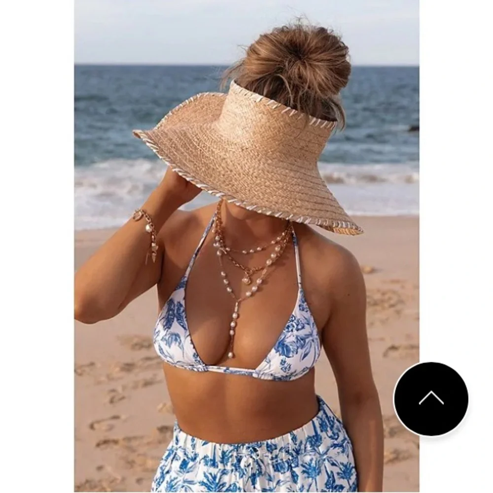 NWT!🌊 Gianni Bini x Shea Leigh Mills Waterloo Blue White Bikini Set* M! Rare✨ - Picture 3 of 12